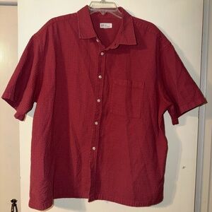 Men’s Gap XL Waffle Shirt in Boxy Fit in maroon